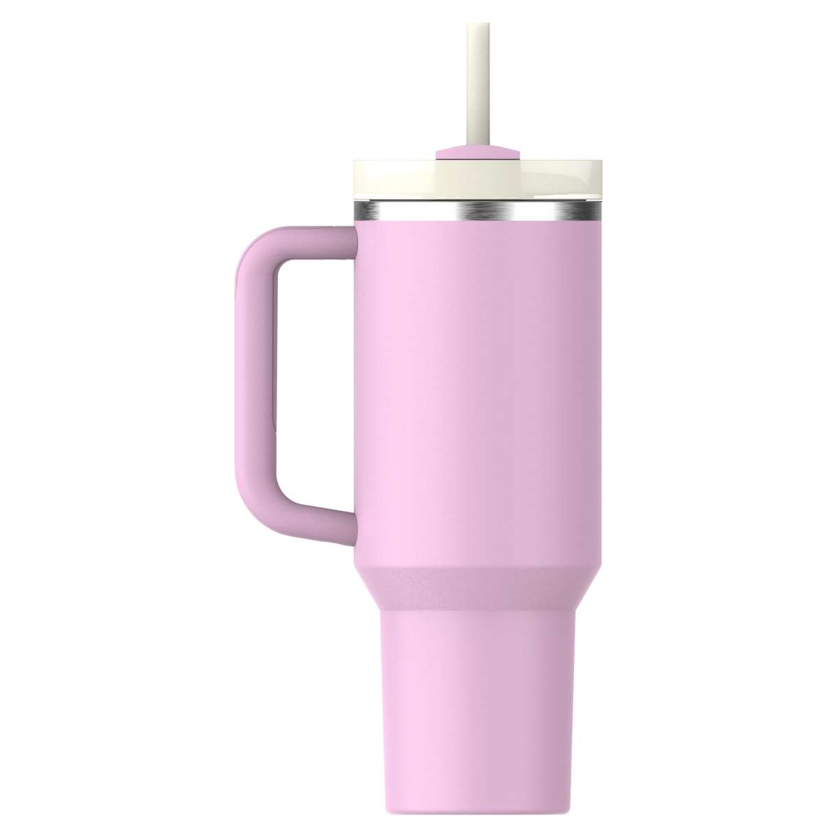 Stanley Quencher H2.0 FlowState Handled Tumbler Θερμός Ανοξείδωτο BPA Free 1.18lt Cherry Blossom